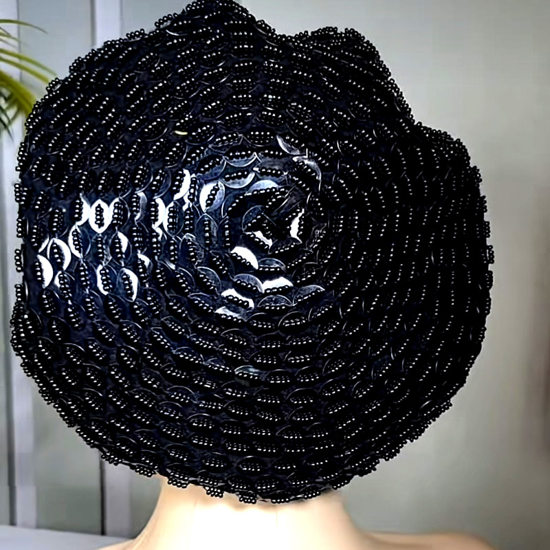 Sequin Beret - Black