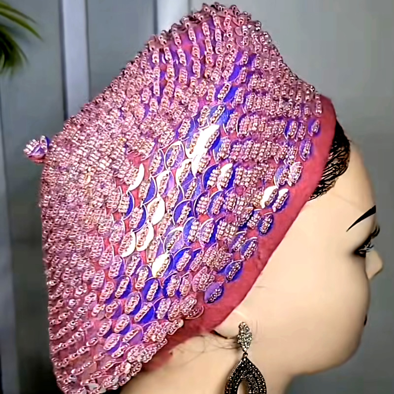 Sequin Beret - Pink